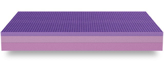 box spring with the purple mattress