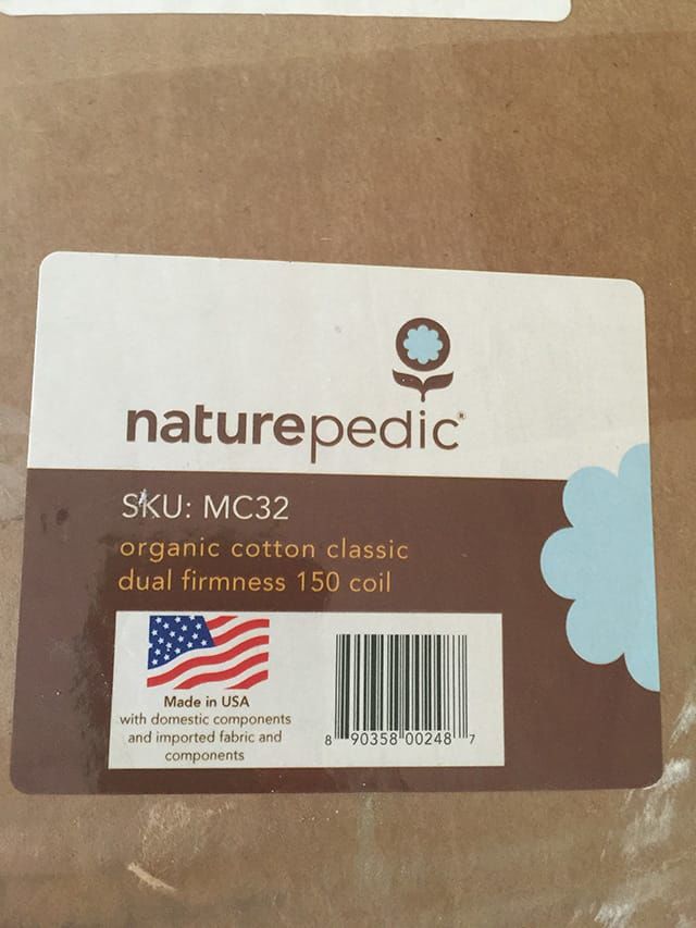naturepedic organic dual firmness crib mattress