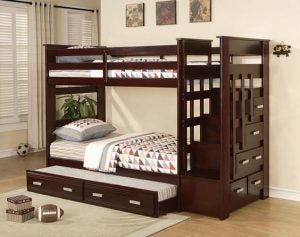 bunk beds that separate into two beds
