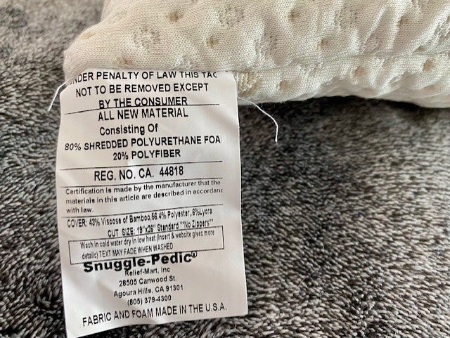 Snuggle-Pedic Adjustable Cooling - Shredded Memory Foam Pillows
